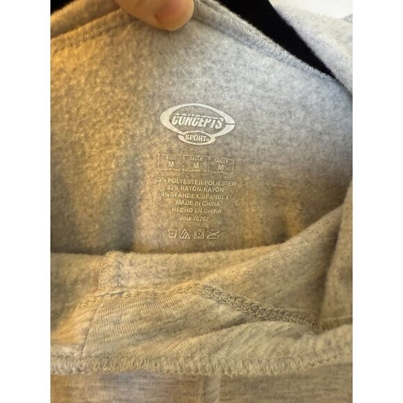 Philadelphia 76ers Basketball LS Scallop Grey Hooded Sweatshirt - Women Size Med - Picture 7 of 11